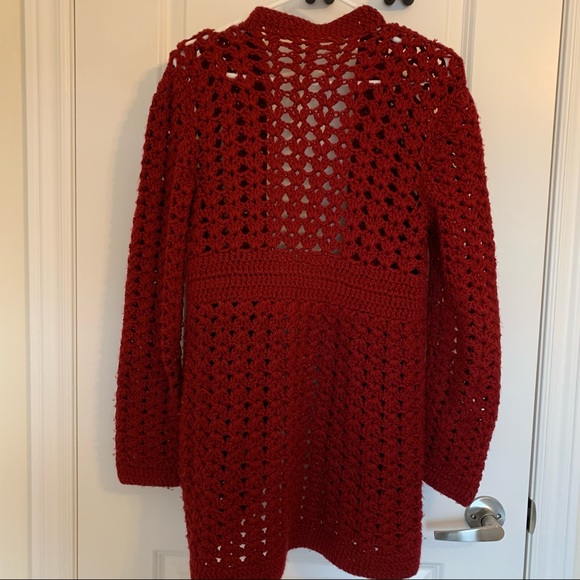 Hand knit cardigan sweater - Picture 2 of 2